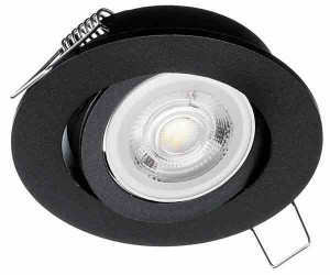 Oczko sufitowe okrągłe ruchome ip20 black eko-light