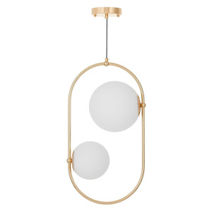 Nowoczesna podwójna lampa wisząca złota panari