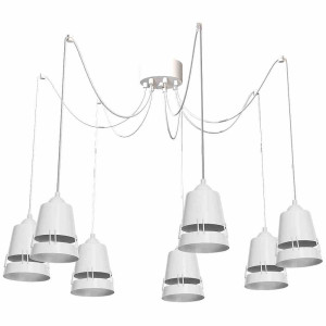 Lampa wisząca apollo white 7xe27