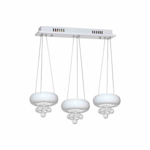 Lampa wisząca lux bianco 3x6w led