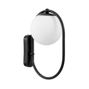 Lampa ścienna kinkiet nowoczesny czarny panari w1