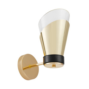 Lampa ścienna kinkiet nowoczesny złoty fabro w1