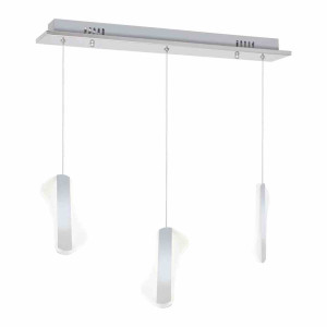 Lampa wisząca sash 3x8w led biała