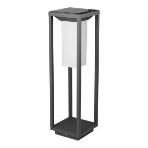 Słupek ogrodowy solarny v-tac 4w led samsung chip szary 2-funkcje ip65 vt-66 3000k 280lm 3 lata gwarancji