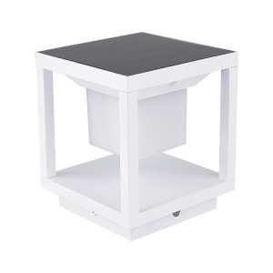 Słupek ogrodowy solarny v-tac 2w led 2-funkcje ip65 biały vt-11022 3000k 90lm 3 lata gwarancji