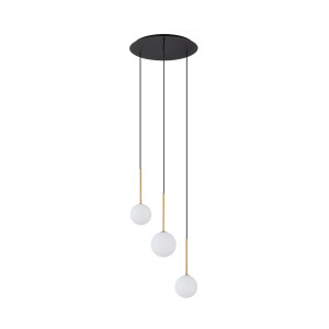 Nowodvorski karo 10304 lampa wisząca zwis 3x12w g9 czarna/złota