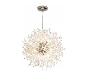 Silver deluxe lampa wisząca żyrandol glamour silver 12 vildevik 11486