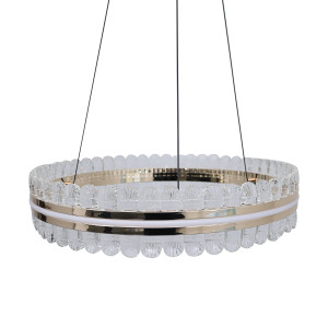 Złota lampa ring medusa z kryształami w kształcie meduzy 60cm 22797