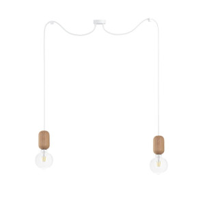 Drewniana lampa sufitowa loft barille 2 e27 lampa wisząca typu pająk kolorowe kable
