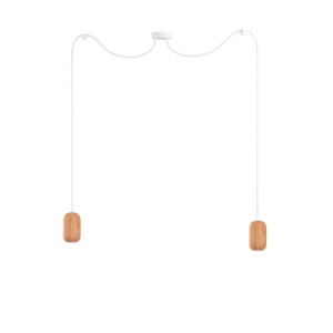 Drewniana lampa sufitowa loft barille 2 gu10 lampa wisząca typu pająk kolorowe kable