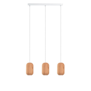 Drewniana lampa sufitowa loft barille 3l gu10 lampa wisząca na listwie kolorowe kable