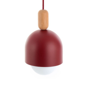 Loft ovoi burgundowa lampa wisząca kolorowe kable