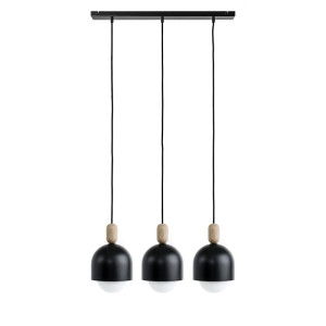 Lampa sufitowa loft ovoi 3l czarna lampa wisząca na listwie kolorowe kable