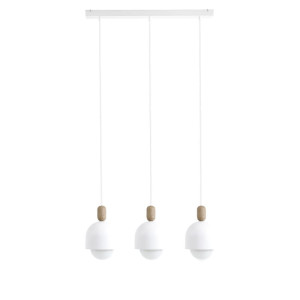 Lampa sufitowa loft ovoi 3l biała lampa wisząca na listwie kolorowe kable