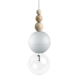 Loft bala biała strukturalna lampa wisząca kolorowe kable