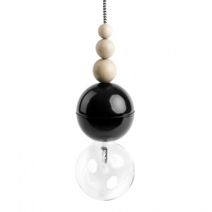Loft bala czarna lampa wisząca kolorowe kable