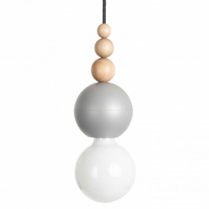Loft bala szara strukturalna lampa wisząca kolorowe kable