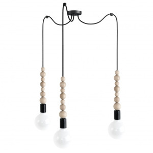 Lampa pająk loft sfarer 3 czarna lampa wisząca kolorowe kable