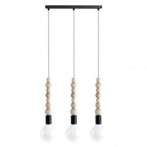 Listwa loft sfarer 3l czarna lampa wisząca kolorowe kable
