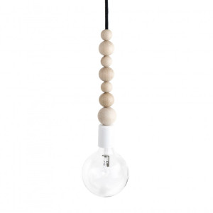 Loft sfarer biała lampa wisząca kolorowe kable