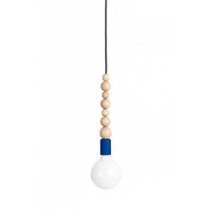 Loft sfarer ciemnoniebieska strukturalna lampa wisząca kolorowe kable