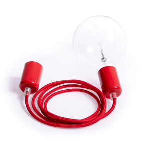 Loft metal line - 04 czerwone chilli lampa wisząca kolorowe kable