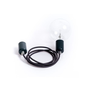 Loft metal line - 14 szlachetny antracyt lampa wisząca kolorowe kable