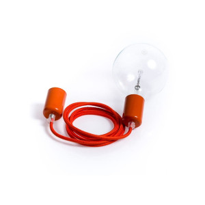 Loft metal line - 26 marchewkowa uczta lampa wisząca kolorowe kable