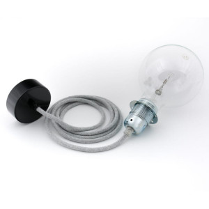 Lampa sufitowa loft metal zinc z pierścieniem lampa wisząca kolorowe kable