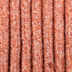 Pomarańczowy kabel w oplocie moherowym m01 krystyna dwużyłowy 2x0.75 kolorowe kable