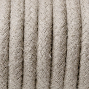 Beżowy kabel w oplocie bawełnianym b01 piasek sahary dwużyłowy 2x0.75 kolorowe kable