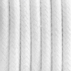 Biały kabel w oplocie bawełnianym b09 biała perła trzyżyłowy 3x0.75 kolorowe kable