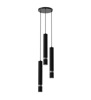 Lampa wisząca joker black/chrome 3xgu10