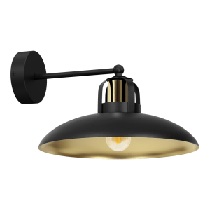 Kinkiet felix black/gold 1xe27