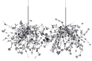 Lampa wisząca monete chromowana - metal