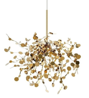 Lampa wisząca monete single złota - metal