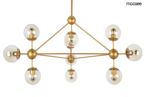 Moosee lampa wisząca astrifero 10 złota / bursztynowa