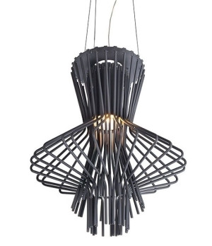 Lampa wisząca straw szara - stal węglowa