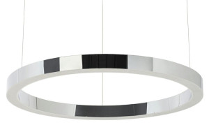 Lampa wisząca ring 80 srebrna - led, stal polerowana