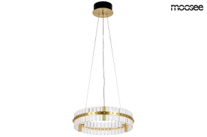 Moosee lampa wisząca saturnus 47 złota - led, kryształ, stal szczotkowana