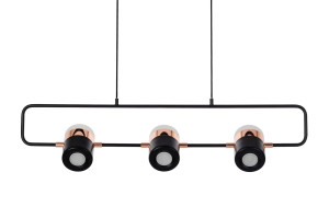 Lampa wisząca blink 3 czarna - led, metal