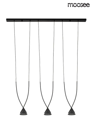 Moosee lampa wisząca atlas 3 czarna