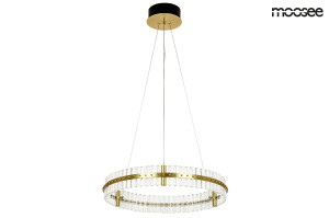 Moosee lampa wisząca saturnus 70 złota - led, kryształ, stal szczotkowana
