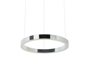 Lampa wisząca ring 40 srebrna - led, stal polerowana