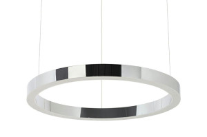 Lampa wisząca ring 60 srebrna - led, stal polerowana