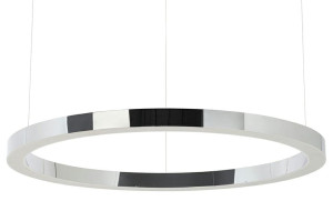 Lampa wisząca ring 100 srebrna - led, stal polerowana