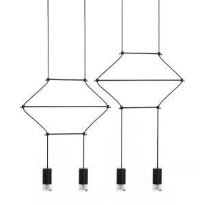 Lampa wisząca flusso line 4 czarna