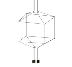 Lampa wisząca flusso 4 czarna