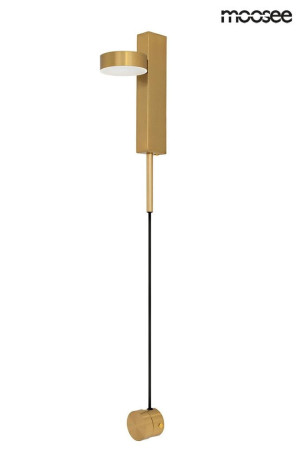 Moosee lampa ścienna clarid gold złota
