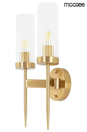 Moosee lampa ścienna torch twin złota